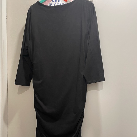 Bravissimo Black dress, ruched on the sides,SLIMMING,Stretch Sz 14 Rsc, Sexy - Picture 4 of 10